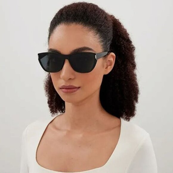 Saint Laurent SL 758 001 Sunglasses Black Cat Eye Frame, Dark Grey Lenses main image 8